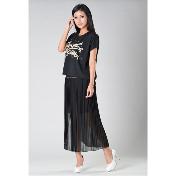 SY014針織車花訂珠短袖可脫半裙側(cè)面效果 SY014針織車花訂珠短袖可脫半裙側(cè)面效果